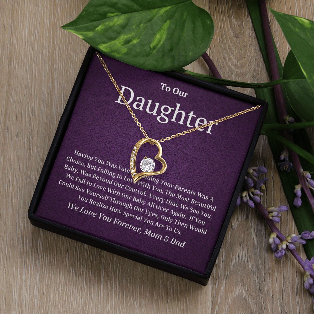 To Our Daughter Forever Love Necklace