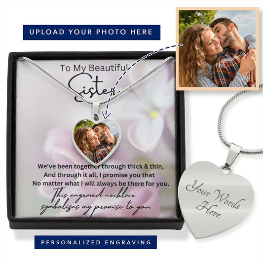 My Beautiful Sister Heart Pendant
