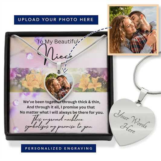 My Beautiful Niece Heart Pendant