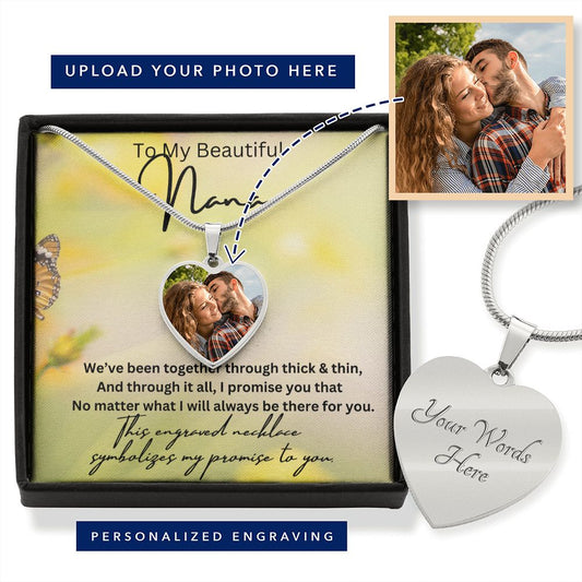 My Beautiful Nana Luxury Heart Necklace