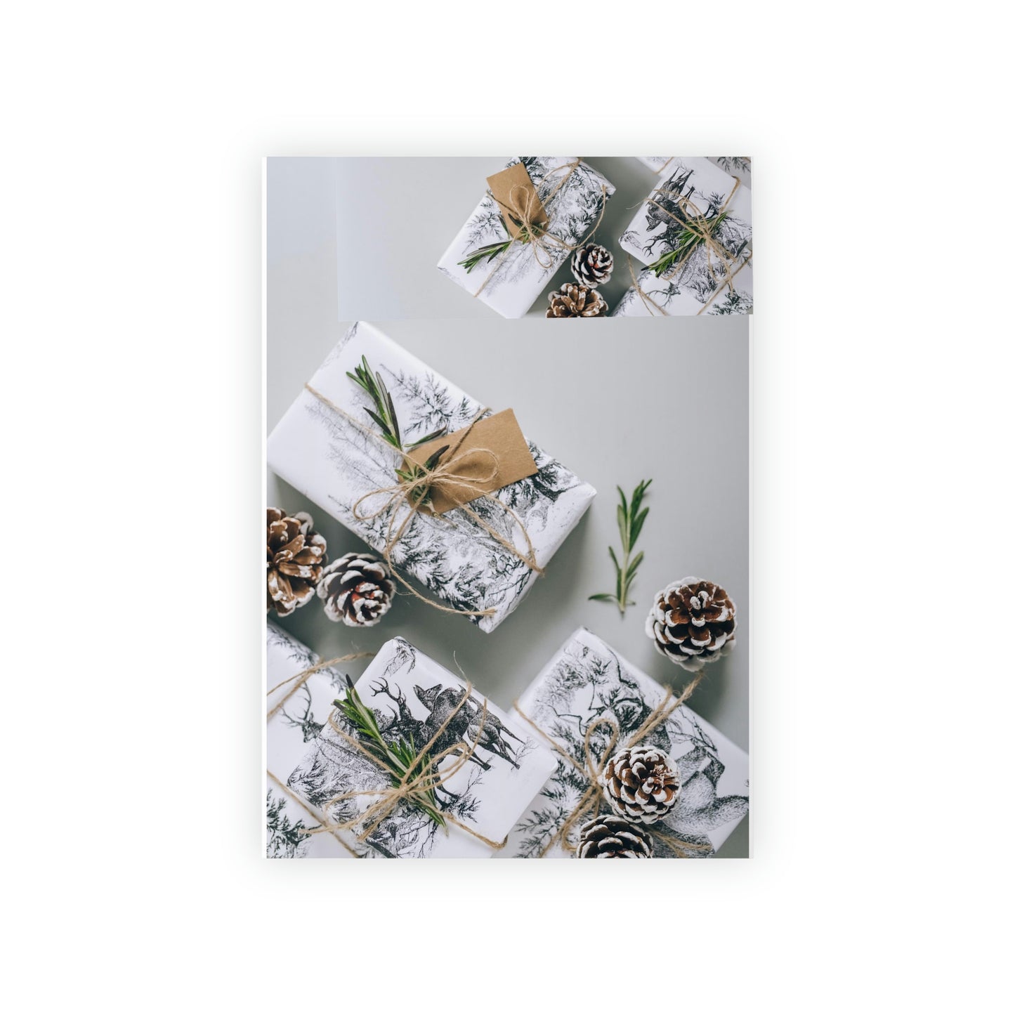 Winter White Christmas Gift Wrapping Paper Rolls, 1pc