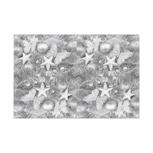 White Christmas Tree Gift Wrap Papers